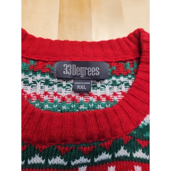 Dinosaur T-Rex Ugly Christmas Sweater 33 Degrees Men's Size XXL - Picture 6 of 16